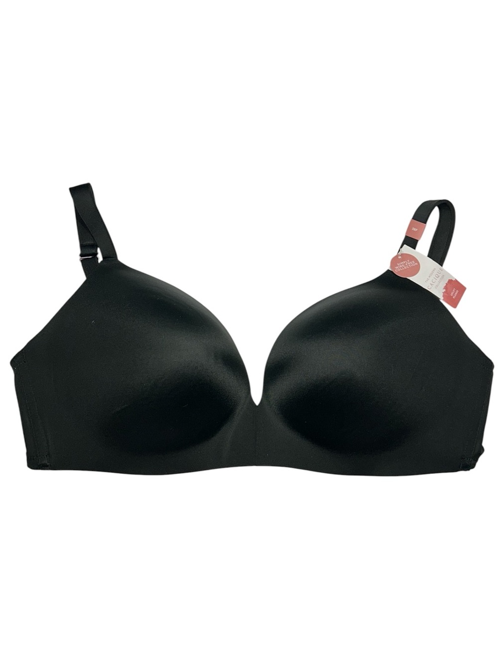 NEW Cacique Black Seamless Plunge Uplift Bra 38F 38DDD Molded Cups